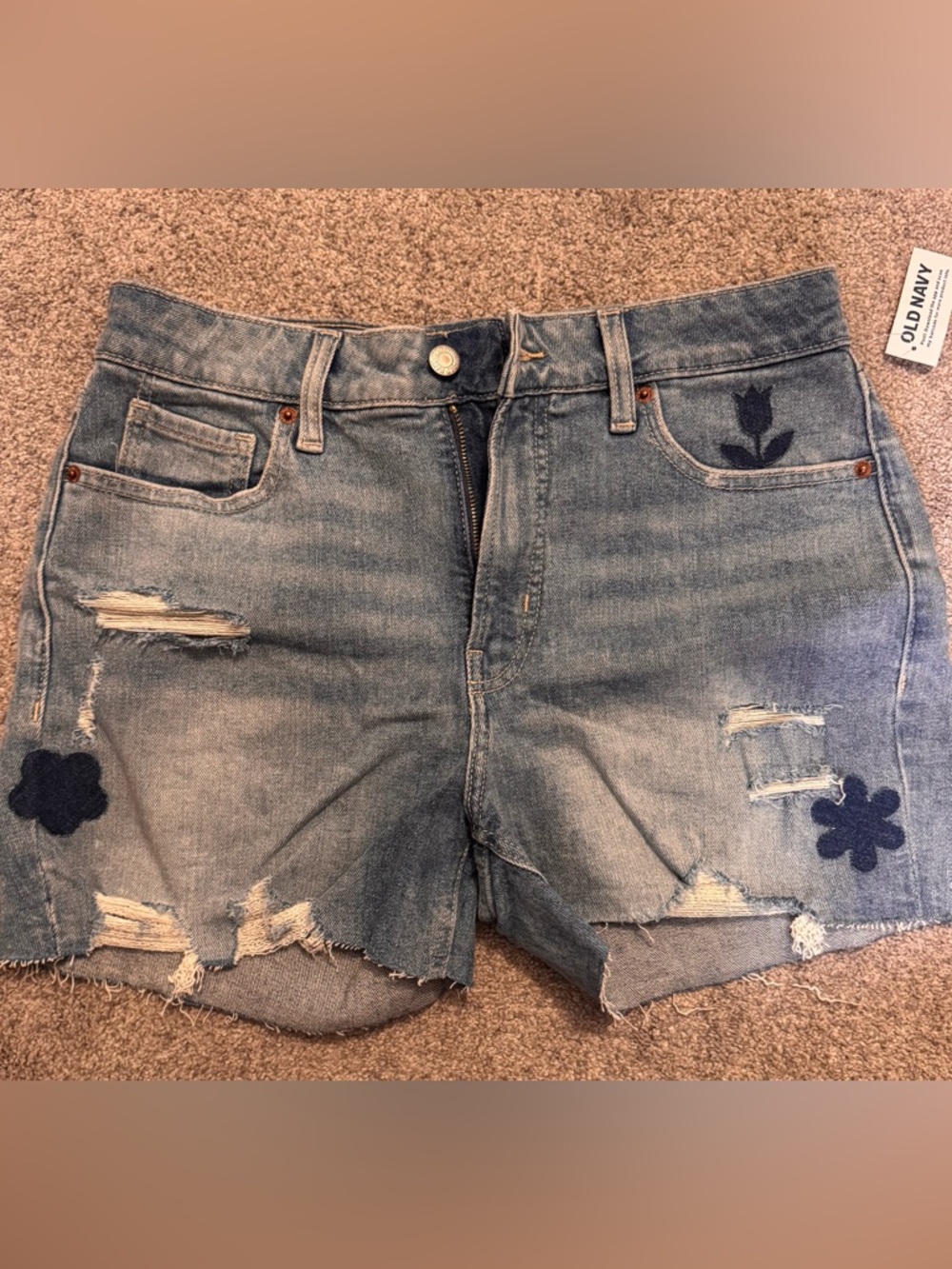 Old Navy Blue High-Rise O.G. Straight Jeans